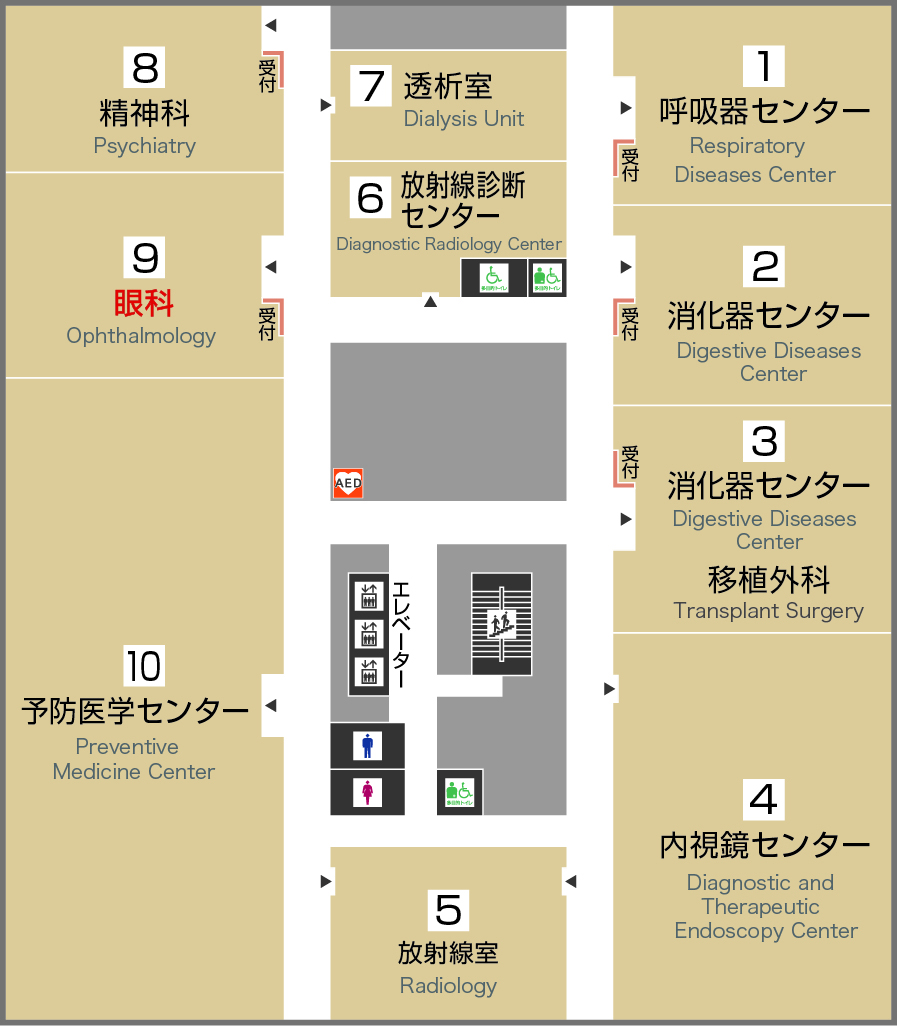 眼科 フロアマップ