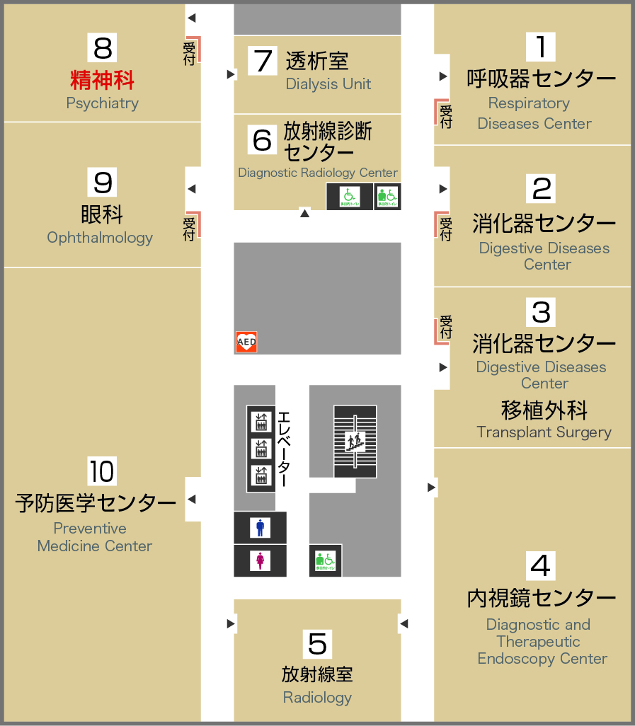 精神科 フロアマップ