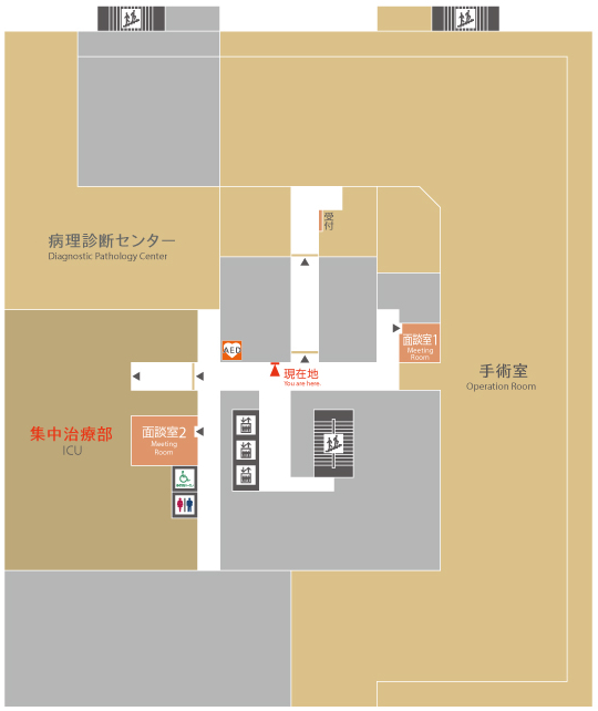集中治療部 フロアマップ